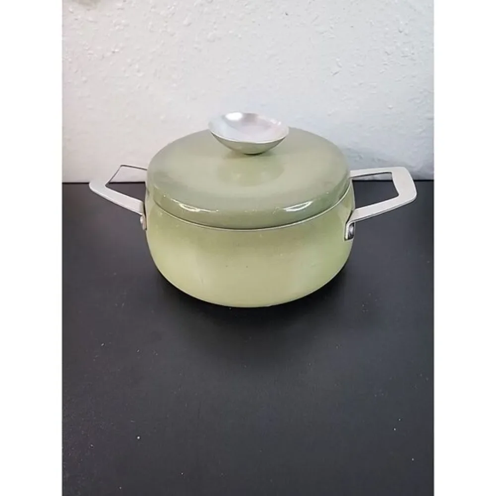 Vintage Regal Quality Aluminum Pan  Dutch Oven Stock Pot‎ with Lid Avocado Green